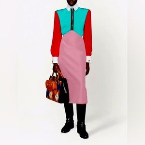 Authentic Brand New Gucci High-Waisted Mid-Length Skirt - Pink